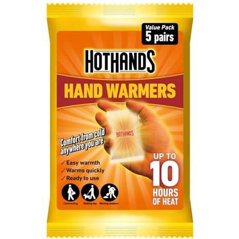 Hothands Hand Warmers Value Pack - Total Of 5 Pairs (5 X 2 Warmers) | 10 Hours Of Heat - Air Activated | Ready To Use