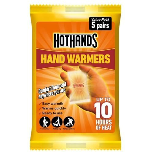 Hothands Hand Warmers Value Pack - Total Of 5 Pairs (5 X 2 Warmers) | 10 Hours Of Heat - Air Activated | Ready To Use
