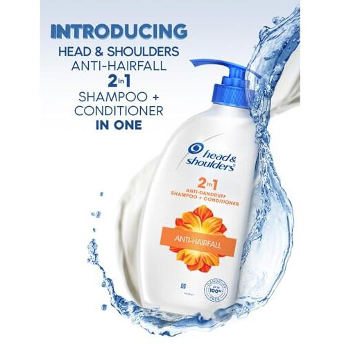 Head & Shoulders 2-In-1 Anti Hairfall, Anti Dandruff Shampoo + Conditioner For Women & Men (650 Ml) 2-In-1 Anti Hairfall, Anti Dandruff Shampoo + Conditioner For Women & Men, With Almond Milk (650 Ml)