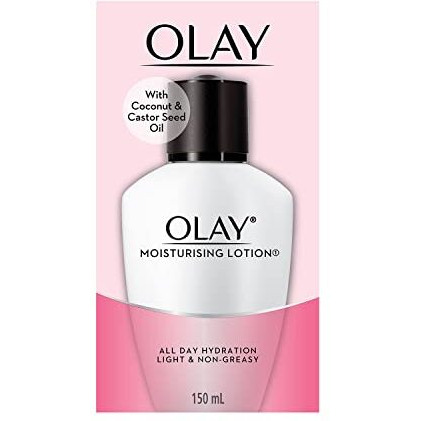 Olay Moisturising Lotion | Hydrates And Locks In Moisture | Light Weight And Non Greasy | With Coconut & Castor Seed Oil | Normal, Oily, Dry & Combination Skin L 150Ml
