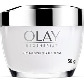 Olay Regenerist Revilatising Night Cream | Hydrated, Plump, Bouncy Skin | With Hyaluronic Acid, Niacinamide And Peptides | Normal, Oily, Dry, Combination Skin | 50G