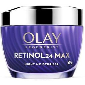 Olay Retinol24 Max Night Cream L Visibly Reduces Fine Lines In 7 Nights | Max Repair, Max Hydration L No Redness Or Irritation | Fragrance Free L Normal, Oily, Dry And Combination Skin L 50G