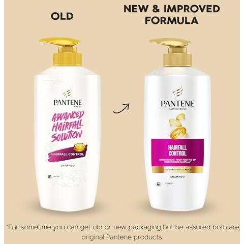 Pantene Hair Science Hairfall Control Shampoo 715Ml With Pro-Vitamins & Vitamin B For Reduced Hairfall,For All Hair Types, Shampoo For Women & Men, For Hairfall And Damage Prone Hair