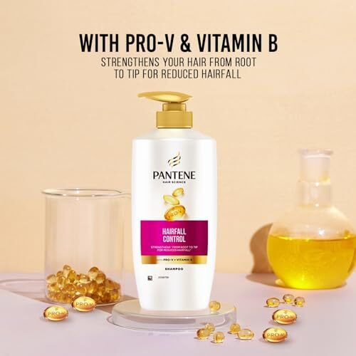 Pantene Hair Science Hairfall Control Shampoo 715Ml With Pro-Vitamins & Vitamin B For Reduced Hairfall,For All Hair Types, Shampoo For Women & Men, For Hairfall And Damage Prone Hair