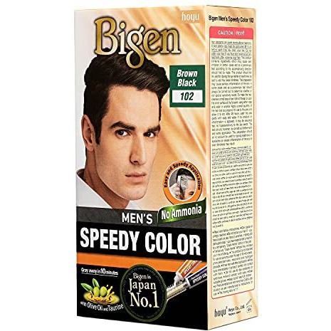 Bigen Men's Speedy Color, Hair Color, 80G - Brown Black 102 (Pack Of 1)