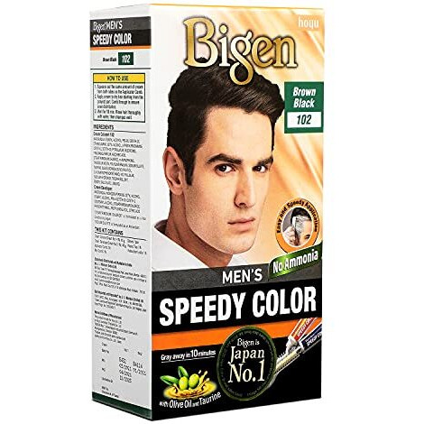 Bigen Men's Speedy Color, Hair Color, 80G - Brown Black 102 (Pack Of 1)