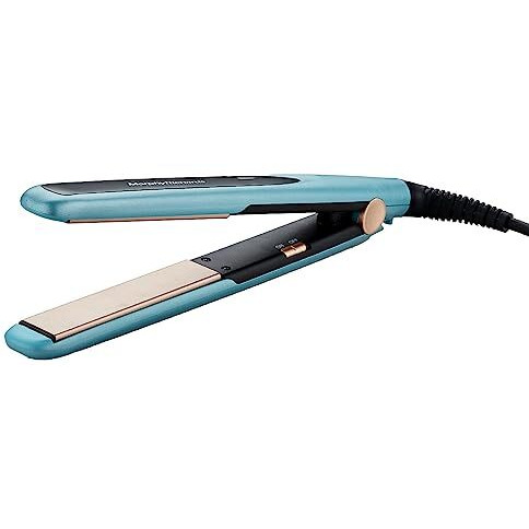 Morphy Richards Hs1000 Hair Straightener For Women| Large Ceramic Heating Plate| Temperature Upto 210C|Quick Heating In 60-Sec|Easy Plate Lock|2Yr Warranty|Aqua Blue & Black|Gift For Her