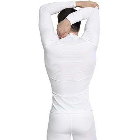 Shrey Intense Compression L/S Top Compression Top Full Sleeve Tights T-Shirt For Sports (2Xl, White)