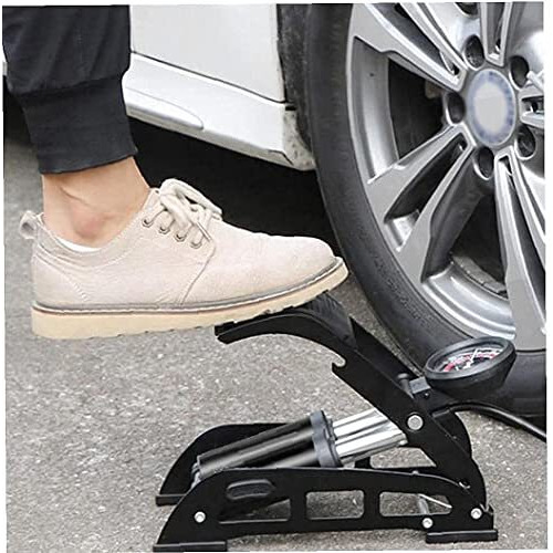 Azcona Impex Double Cylinder Portable High Pressure Foot Air Pump Compressor For Car And Bike Air Pump For Motorbike,Cars,Bicycle,For Football,Cycle Pumps For Bicycle,Car Air Pump For Tubeless.
