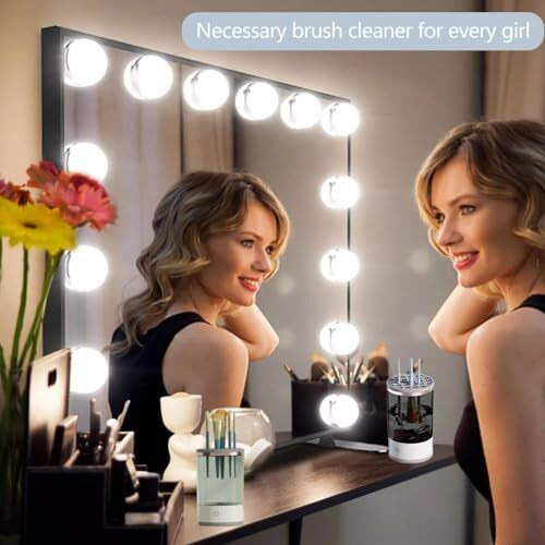 Xengva Makeup Brush Cleaner, Electric Makeup Brush Cleaning Machine, Usb Automatic Spinning Makeup Brush Cleaner For All Size Makeup Brush, Great Gift For Women Girls