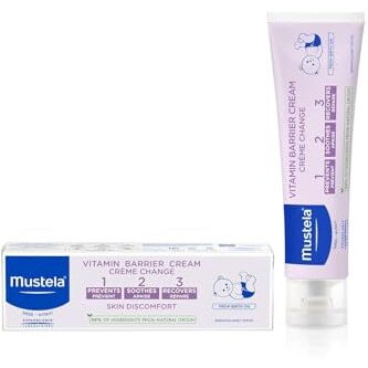 Mustela Baby Natural Diaper Cream  Fragrance-Free With Olive Oil, Aloe Vera & Sunflower Oil  Vegan & Ewg Verified  2.53 Fl Oz (50G) (50G)