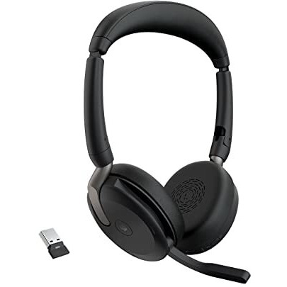 Jabra Evolve2 65 Flex, Link380A Uc Stereo, Over Ear Wireless Headphones,Black