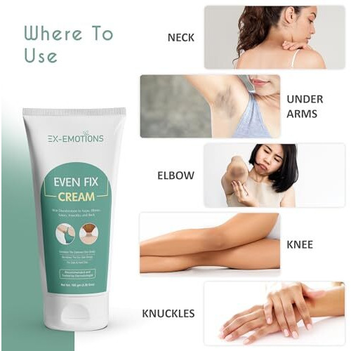 Ex-Emotions Even Fix Cream For Dark & Hard Skin, Nape Elbows Knees & Back, 100 Gm
