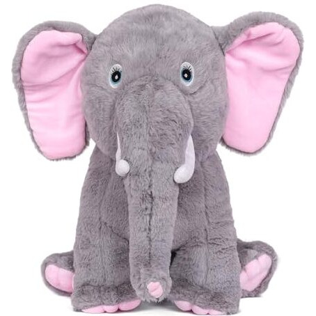 Mirada Enchanting Plush Grey Elephant Soft Toy - Ideal Gift For Girls/Kids - Soft And Cuddly With Sparkling Glitter Eye - 32Cm