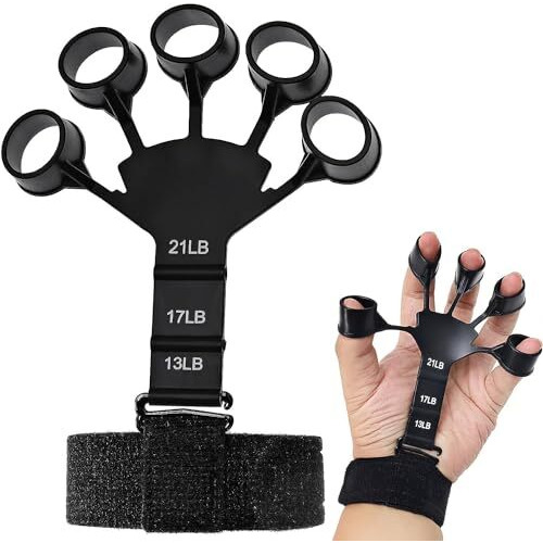 Baerfit Finger Gripper Exerciser Wrist Band Forearm Exerciser Hand Grip Finger Stretch Finger Grip Strengthener Hand Gripper Finger Gripster Grip Strength Trainer For Hand Therapy, Rock Climbing