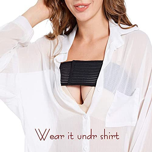 Droposale Breast Implant Band Breast Support Bandage Women's Microfiber Non-Padded Free Sports Bra