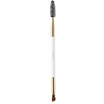 Docolor Duo Eyebrow Brush - Professional Angled Eye Brow And Spoolie Brush - White