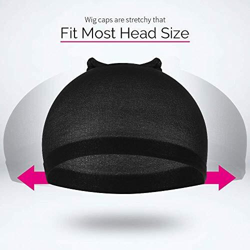 Baerfit 2 Pcs Wig Cap Mesh Net Wig Caps Black Weaving Hair Net For Wig Close End Stocking Hair Cap For Women Stretchy Nylon Fishnet Wig Stocking Caps Wig Net Caps