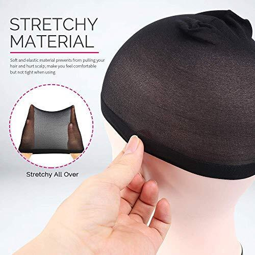 Baerfit 2 Pcs Wig Cap Mesh Net Wig Caps Black Weaving Hair Net For Wig Close End Stocking Hair Cap For Women Stretchy Nylon Fishnet Wig Stocking Caps Wig Net Caps
