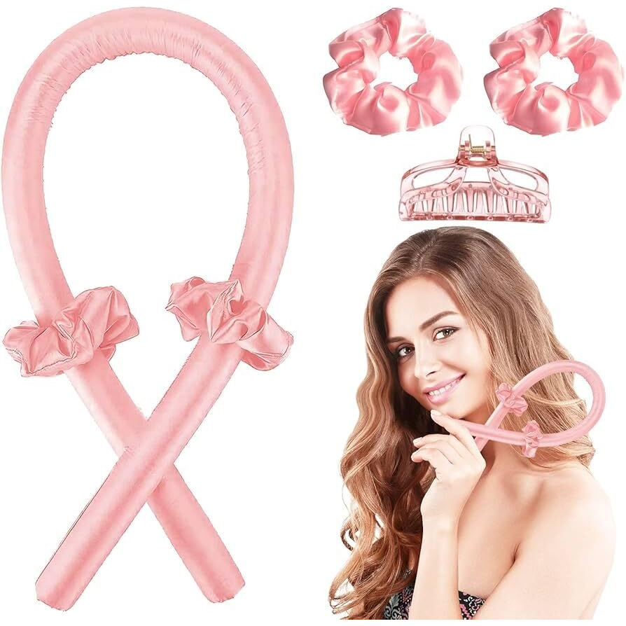 Tresta Heatless Hair Curler For Women | Satin No-Heat Curling Rod Headband For Long Hair | Soft Foam Rollers For Comfortable Overnight Curls | Silk Curlers With Accessories | Perfect For Daily Use & Travel