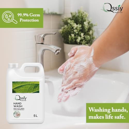 Qssiy Hand Wash Protection From Germs, Hand Wash Liquids For Everyday Use 10L (Green Apple)