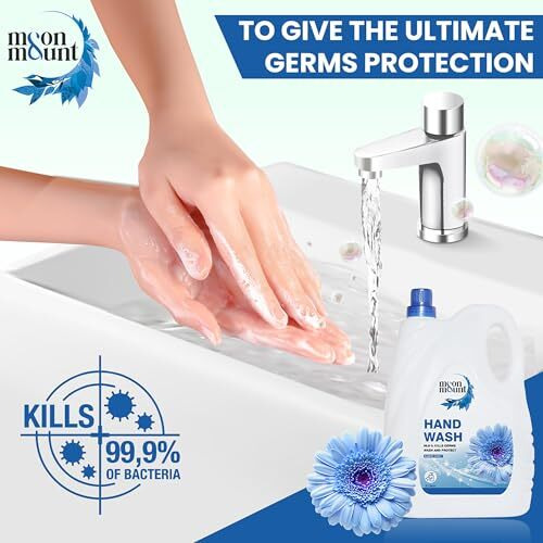 Moon & Mount Hand Wash Protection From Germs, Hand Wash Liquids 5 Liter Liquid Handwash For Everyday Use (Fresh)
