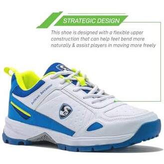 Sg Shoes Club 6.0 White/Royal Blue/Lime No 9