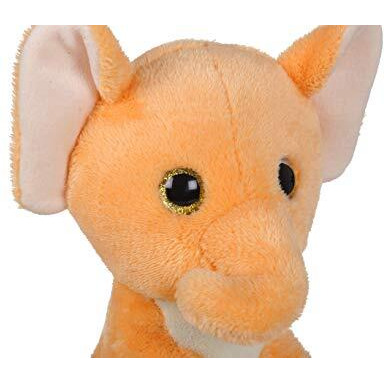 Mirada Plush Suffed Light Brown Cute Glitter Eye Elephant Soft Toy - 25 Cm