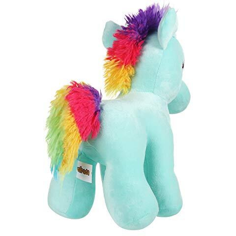 Mirada Enchanting Rainbow Cyan Unicorn Soft Toy For Girls/Kids | Floppy And Glittery With Sparkling Horn | Soft Stuffed Plush Animal | - 29Cm
