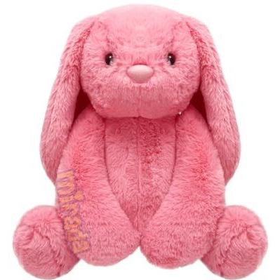 Mirada Cute Coral Bunny Soft Toy For Girls/Kids | Huggable Rabbit With Long Ears | Soft Stuffed Floppy Plush Animal | - 35Cm