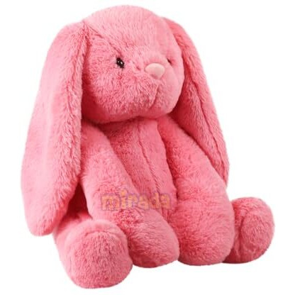 Mirada Cute Coral Bunny Soft Toy For Girls/Kids | Huggable Rabbit With Long Ears | Soft Stuffed Floppy Plush Animal | - 35Cm