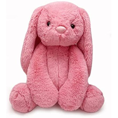 Mirada Cute Coral Bunny Soft Toy For Girls/Kids | Huggable Rabbit With Long Ears | Soft Stuffed Floppy Plush Animal | - 35Cm