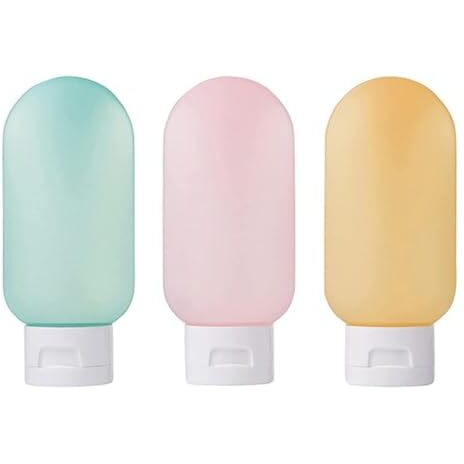 Maycreate Travel Bottles For Toiletries 3Pcs Set, 60Ml Toiletry Bottle, Small Bottles For Travel, Refillable Leakproof Squeeze Bottle Containers With Lids For Shampoo Lotion, Bpa-Free