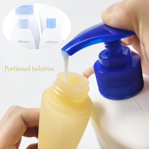 Inovera (Label) 3 Pcs Travel Toiletries Refillable Shampoo Body Lotion Squeeze Bottles Kit 60Ml (Multicolor)