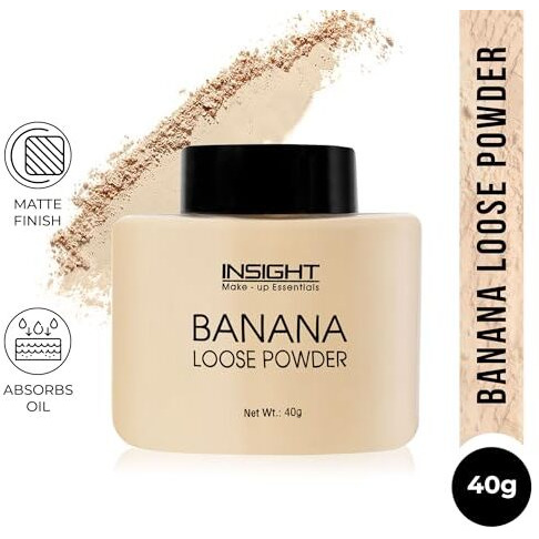 Insight Banana Loose Powder |Make Up Setting Powder |Provides Long-Lasting Coverage |Reduces Shine|Loose Powder(Banana Powder)