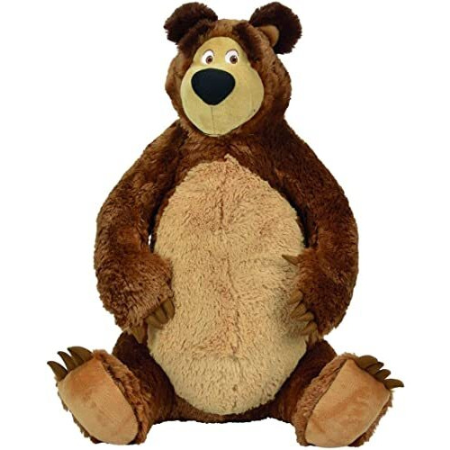 Masha And The Bear Simba Plush Soft Teddy Bear For Kids | (50Cm, Brown)