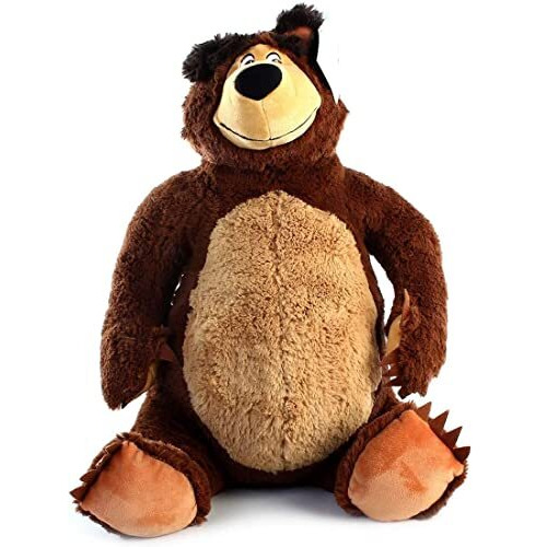 Masha And The Bear Simba Plush Soft Teddy Bear For Kids | (50Cm, Brown)