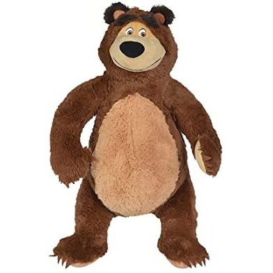 Masha And The Bear Simba Plush Soft Teddy Bear For Kids | (40Cm, Brown)