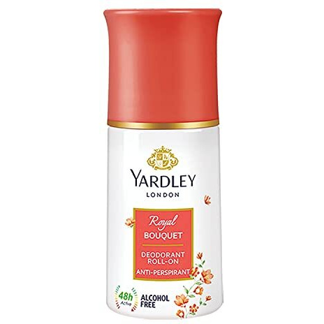 Yardley London Royal Bouquet Anti-Perspirant Deodorant Roll-On| Body Deodorant Roll-On For Women| 48-Hour Active Sweat Protection| Alcohol-Free | 50Ml