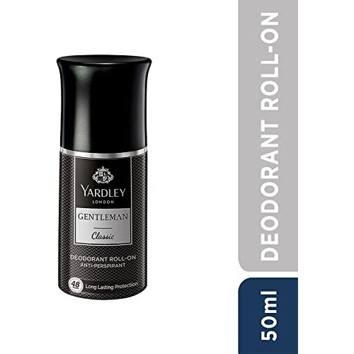 Yardley London Gentleman Classic Deodorant Roll-On| 48-Hours Long Lasting Scent| MenS Body Deodorant| Roll-On For For Men| Masculine Fragrance| 50Ml