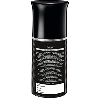 Yardley London Gentleman Classic Deodorant Roll-On| 48-Hours Long Lasting Scent| MenS Body Deodorant| Roll-On For For Men| Masculine Fragrance| 50Ml