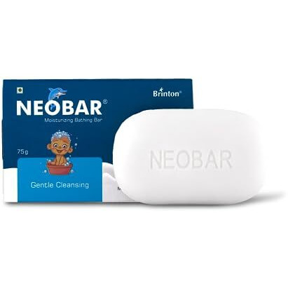 Brinton Neobar Baby Soap For Bathing, Moisturizing, Gentle Cleansing, Skin Friendly, Daily Care, Ph 5.5, 75Gm X Pack Of 2