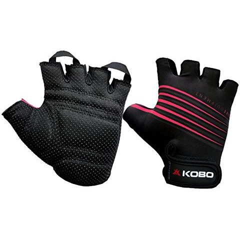 Kobo Ladies Exercise Weight Lifting Grippy Hand Protector Padded Gym & Fitness Gloves (Size-Medium)