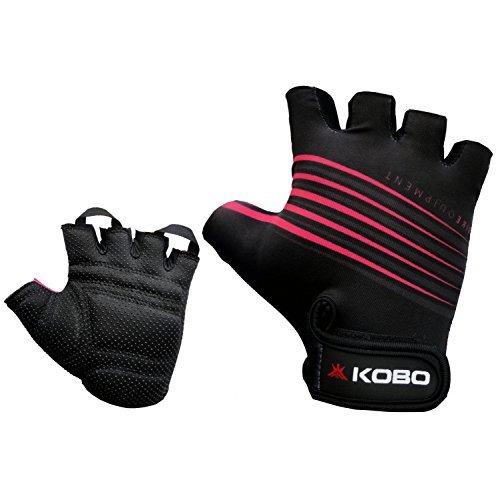Kobo Ladies Exercise Weight Lifting Grippy Hand Protector Padded Gym & Fitness Gloves (Size-Medium)