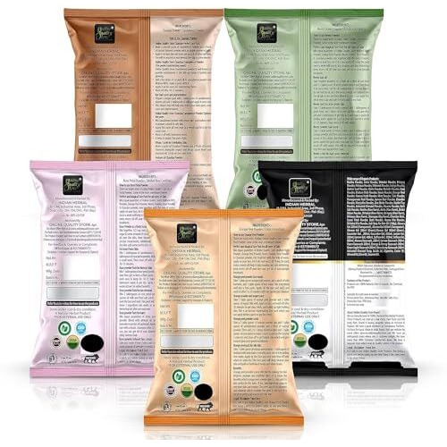 Online Quality Store Multani Mitti Powder + Chandan + Orange Peel + Neem + Rose Powder (Pack Of 5) 400G