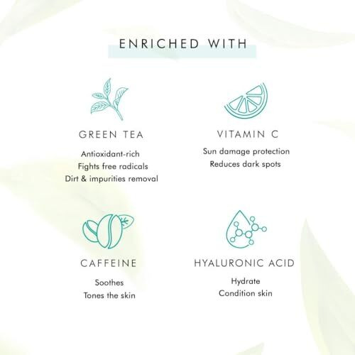 Mcaffeine Vitamin C Face Wash For Women With Green Tea & Hyaluronic Acid | Oil Control Face Wash For Oily Skin, Normal Skin & Dry Skin | Natural Detoxifying Face Wash - Rich In Antioxidants | 100Ml