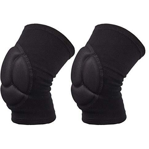 Electomania 1 Pair Knee Pads Thick Sponge Collision Avoidance Kneeling Kneepad Outdoor Climbing Sports Riding Protector Protection (Black)