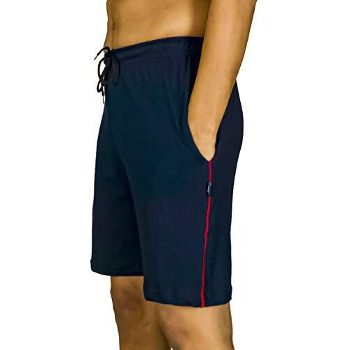 0-Degree Men's Regular Fit Shorts With Zip Pocket Black Navy