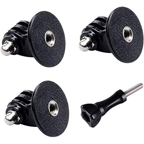 Sidrum Tripod Mount Monopod Adapter For Gopro, Sjcam, Yi, Eken And All Other Action Cameras (Set Of 3)