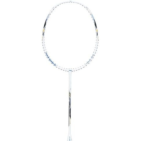 Li-Ning Axforce Blast Strung Badminton Racquet For Professional Players|Powerful Smashes|Flexible Shaft|75-79 Grams|Maximum String Tension - 31Lbs, White/Blue Sapphire